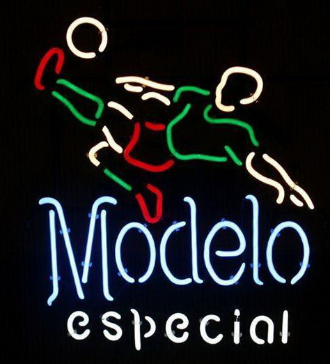 Modelo Especial Mexican Beer Football Neon Sign